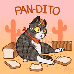 "Yogi" illustrated by me. Pet belongs to close friend.