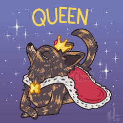 "Indy" illustrated by me. Pet belongs to family member of mine.