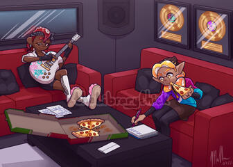 "Toso and Shinie" illustrated by me. Character belongs to olivertheoreo.