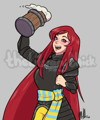 "Karlotte" illustrated by me. Character belongs to fernothewise.